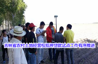 吉林省农村土地经营权抵押贷款试点工作有序推